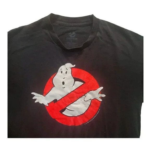 Ghostbusters T Shirt Mens Large Black Ghost Logo Movie Licensed Graphic Tee - Picture 8 of 9